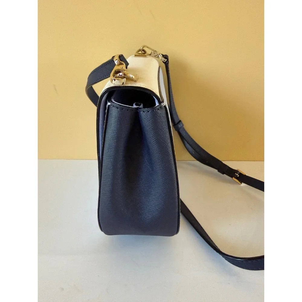 Kate Spade Brydie Tile Blue White Crossbody Bag Leather Preppy